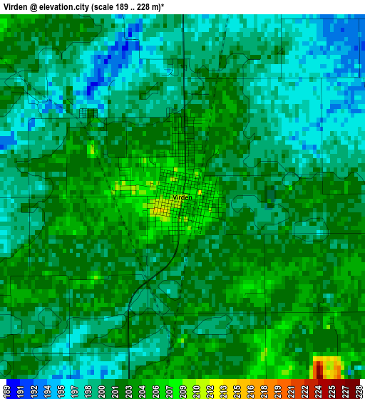 Virden elevation map