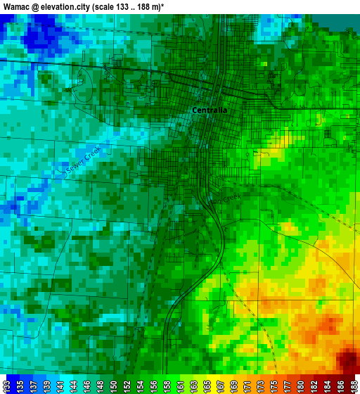 Wamac elevation map