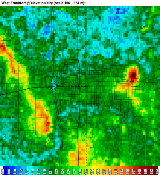 West Frankfort elevation map