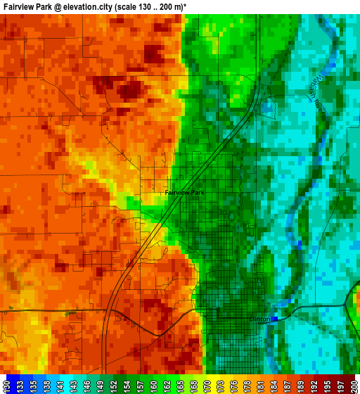 Fairview Park elevation map