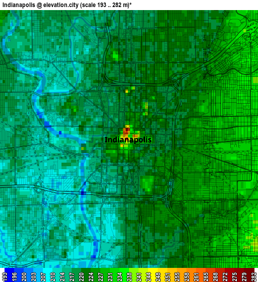 Indianapolis elevation map