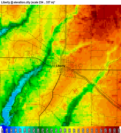 Liberty elevation map