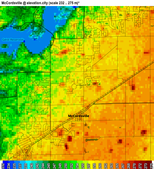 McCordsville elevation map