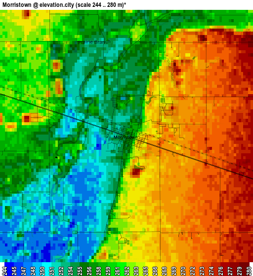 Morristown elevation map