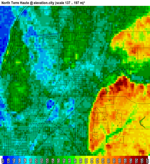 North Terre Haute elevation map