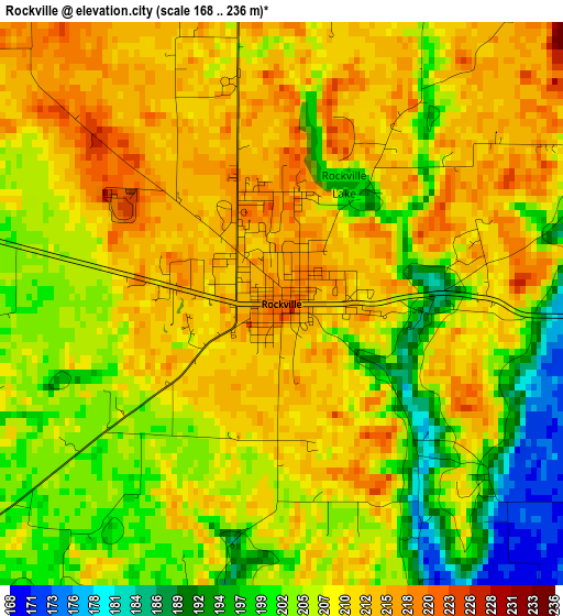 Rockville elevation map