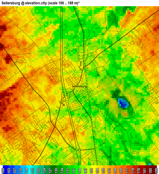 Sellersburg elevation map