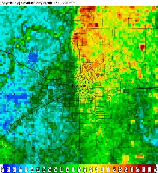 Seymour elevation map