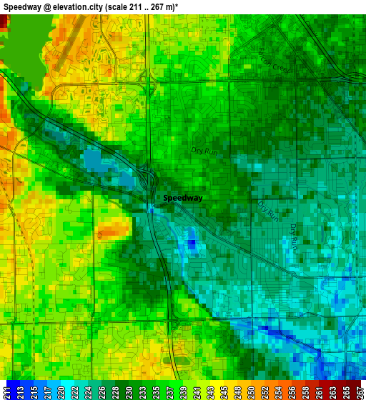 Speedway elevation map