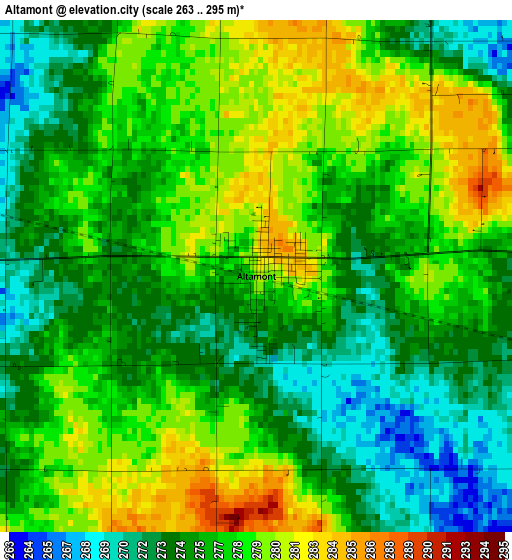 Altamont elevation map