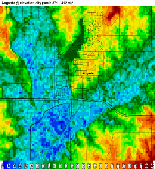 Augusta elevation map