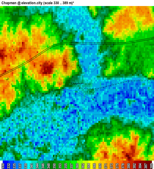 Chapman elevation map