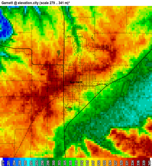 Garnett elevation map