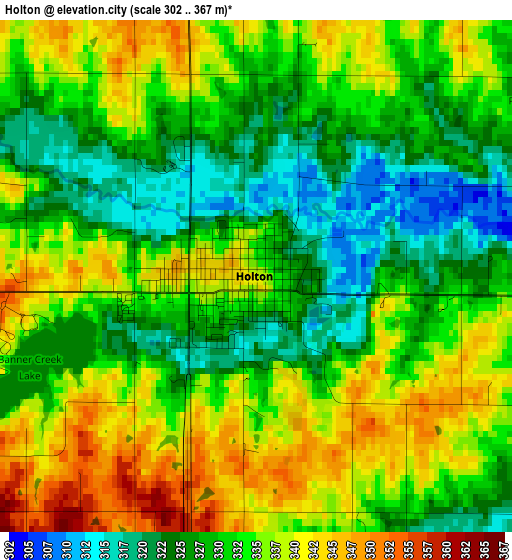 Holton elevation map