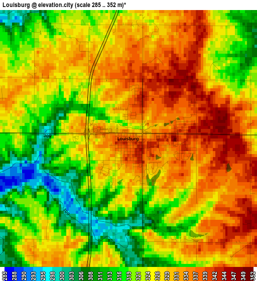 Louisburg elevation map