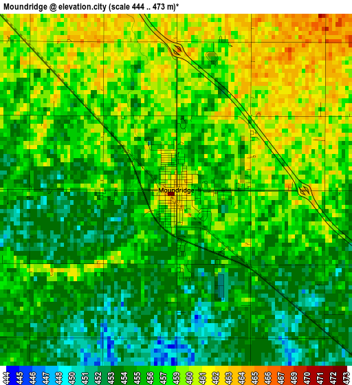 Moundridge elevation map