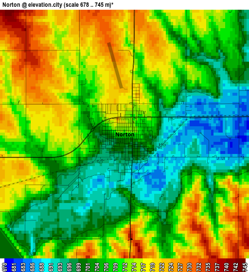 Norton elevation map