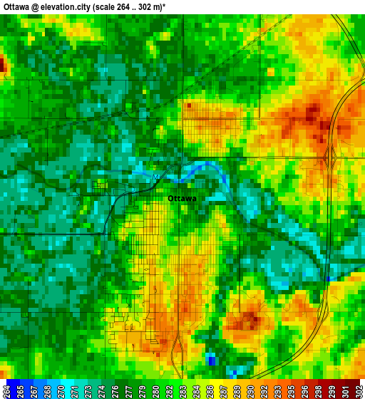Ottawa elevation map