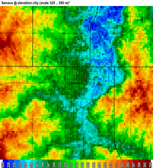 Seneca elevation map