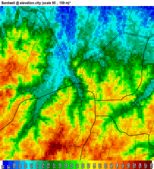 Bardwell elevation map
