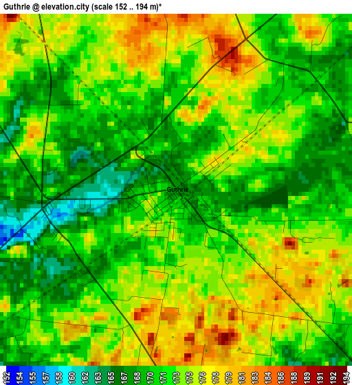 Guthrie elevation map