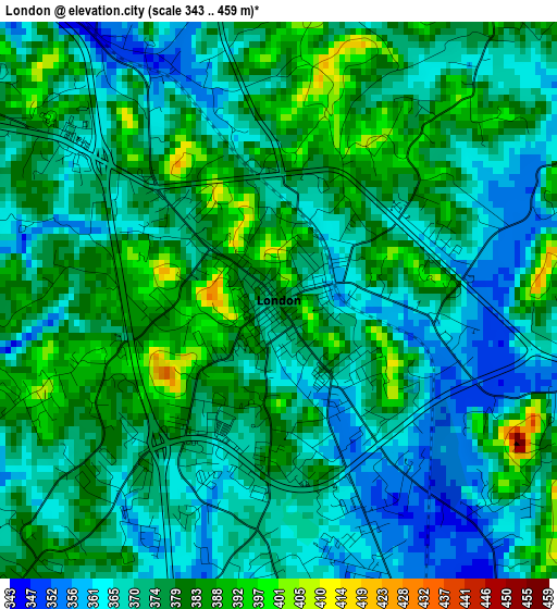 London elevation map