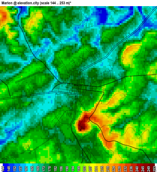 Marion elevation map