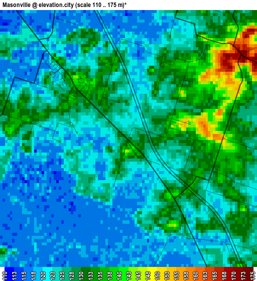 Masonville elevation map