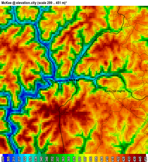 McKee elevation map