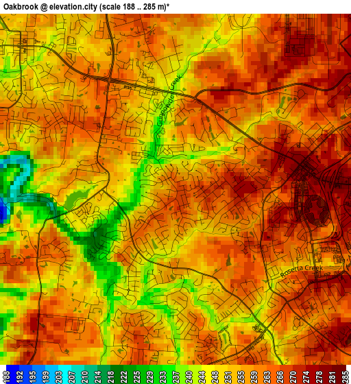 Oakbrook elevation map