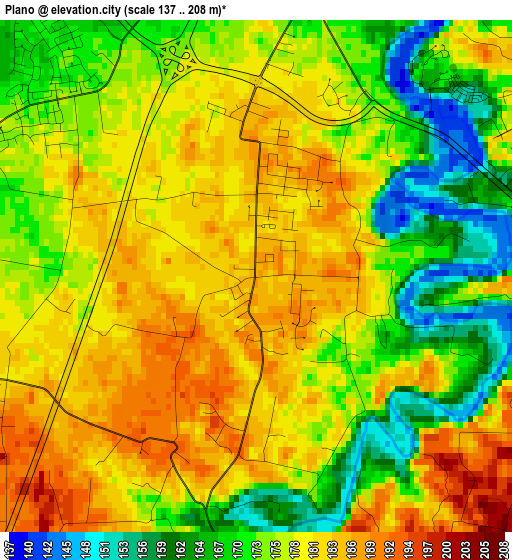 Plano elevation map