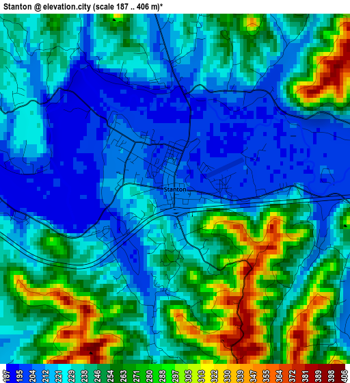 Stanton elevation map