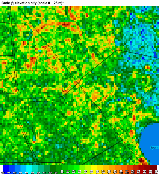 Cade elevation map