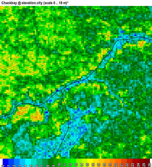 Chackbay elevation map