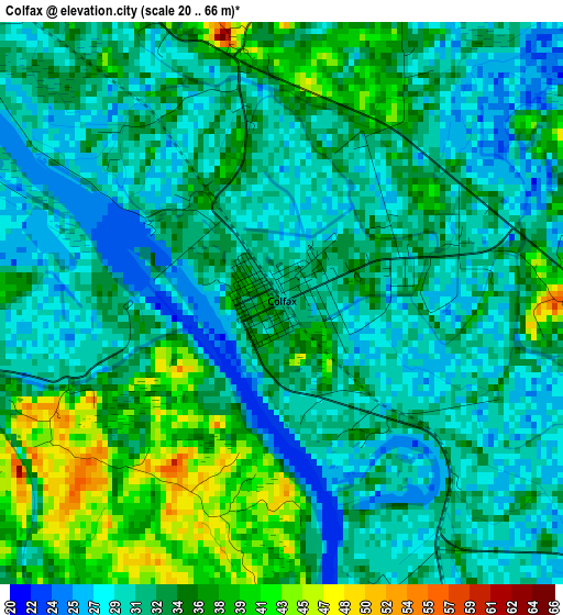 Colfax elevation map