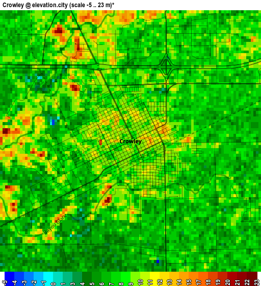 Crowley elevation map