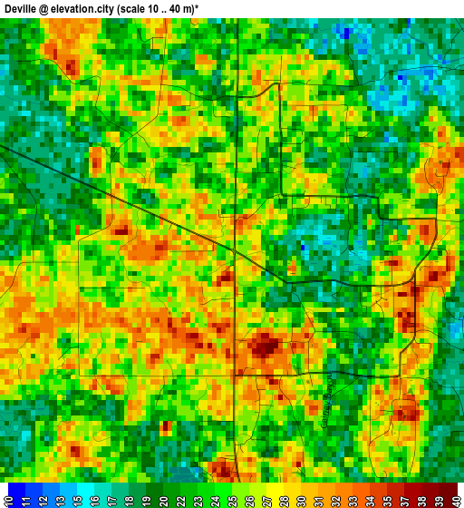 Deville elevation map