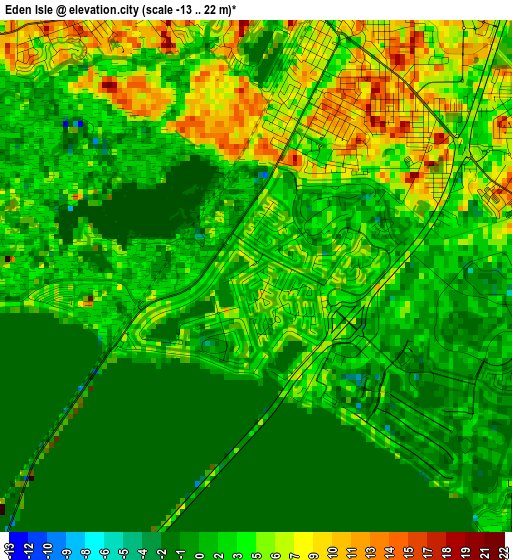 Eden Isle elevation map