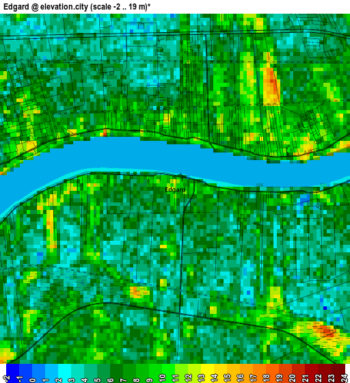 Edgard elevation map