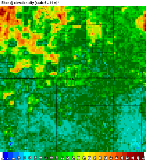 Elton elevation map