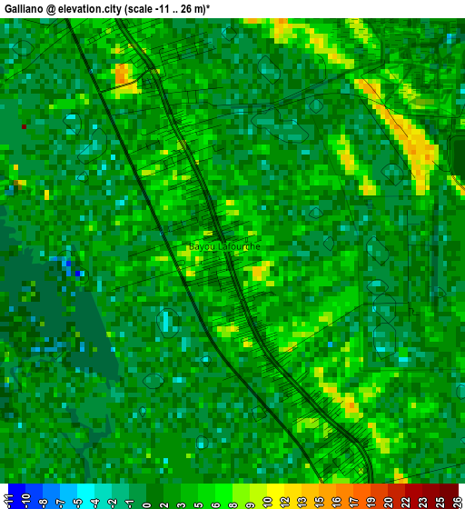 Galliano elevation map