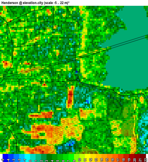 Henderson elevation map