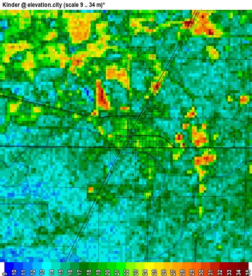 Kinder elevation map