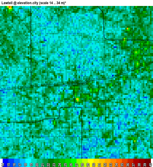 Lawtell elevation map