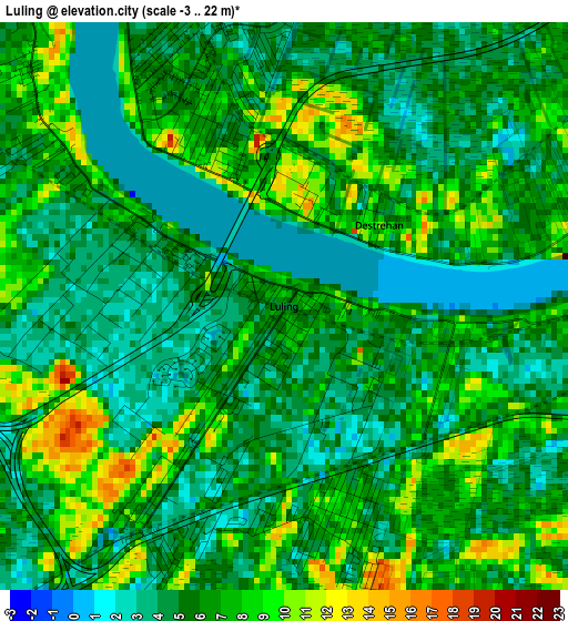 Luling elevation map