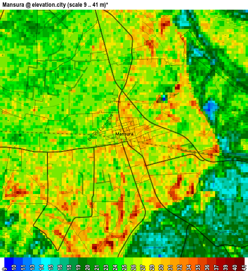 Mansura elevation map