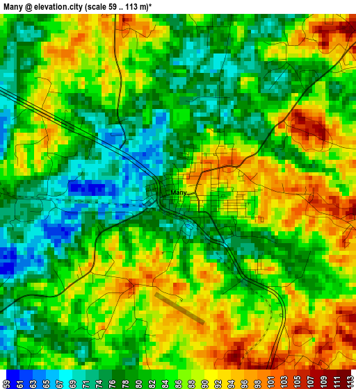 Many elevation map