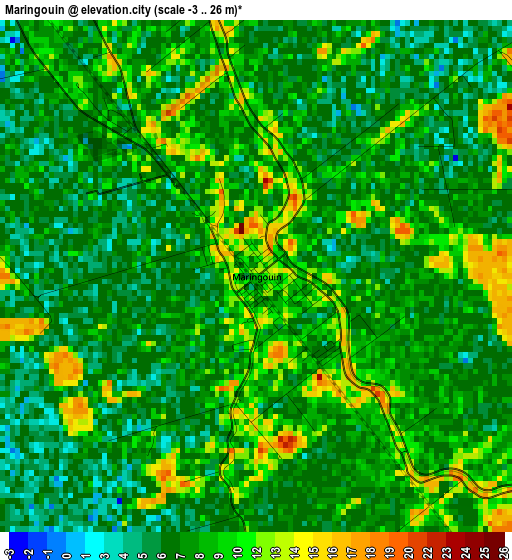 Maringouin elevation map