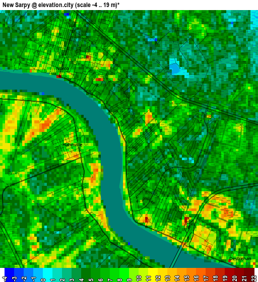 New Sarpy elevation map