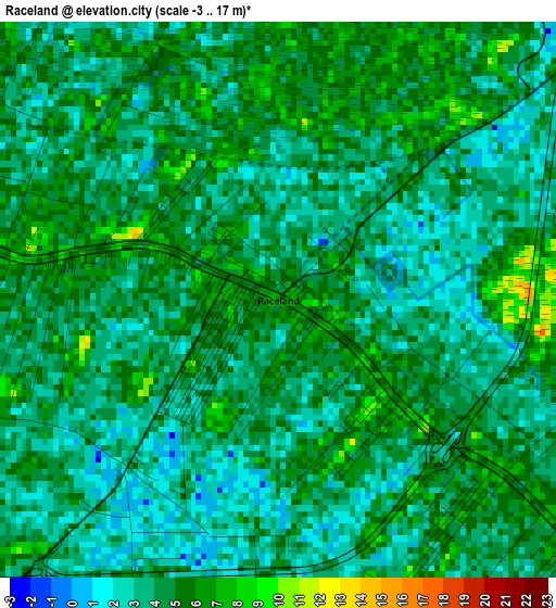 Raceland elevation map